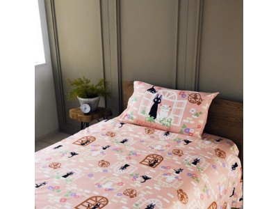 KIKI LA PETITE SORCIERE - Douce Rose - Ensemble de Literie Natsu 