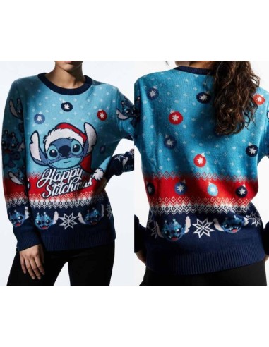LILO & STITCH - Stitch "Happy Stitchmas" - Pull de Noël Femme (XL) 