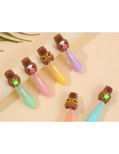 KAWAII - Capybara - Display de Surligneurs - 6pc. 
