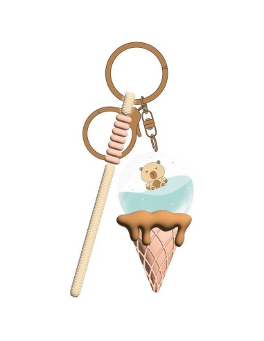 KAWAII - Ice Cream Capybara - Porte-Clés 