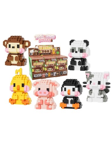 KAWAII BOX - Animal Zoo - Kit de Construction (6pcs) 165 à 205pcs 
