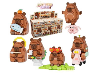KAWAII BOX - Happy Capybara - Kit de Construction (6pcs) 405 à 615pcs 
