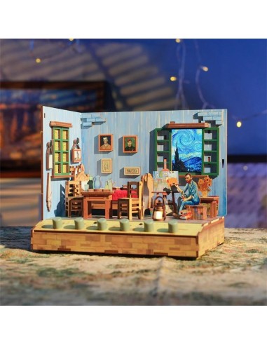 BOOK NOOK KIT - DIY- Chambre de Vincent - 143pcs + LED Light 