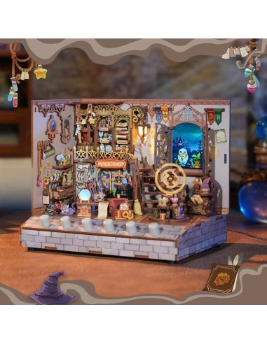 BOOK NOOK KIT - DIY- Magasin Magique - 311pcs + LED Light 