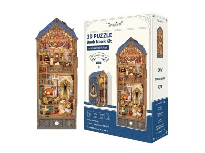 BOOK NOOK KIT - DIY- Leonardo Da Vinci - 387pcs + LED Light 