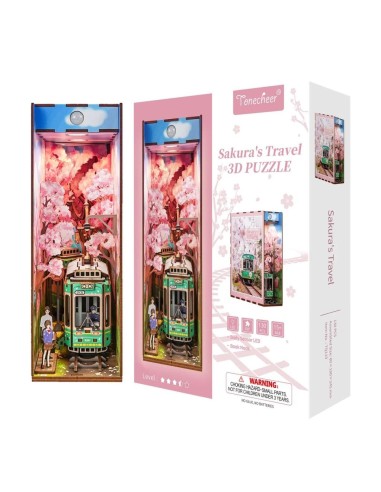 BOOK NOOK KIT - DIY- Voyage de Sakura - 130pcs + LED Light 