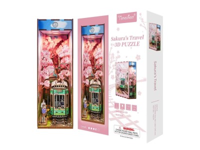 BOOK NOOK KIT - DIY- Voyage de Sakura - 130pcs + LED Light 