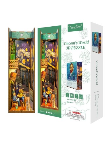 BOOK NOOK KIT - DIY- Monde de Vincent - 80pcs + LED Light 