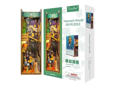 BOOK NOOK KIT - DIY- Monde de Vincent - 80pcs + LED Light 