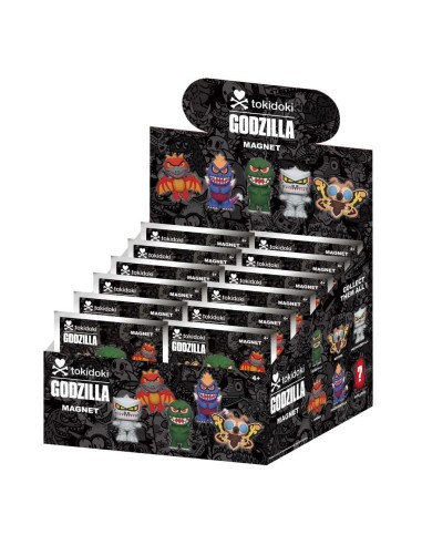 TOKIDOKI X GODZILLA- 1 -3D Foam Magnets in blind bags (Display 12 Pcs) 