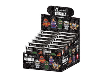 TOKIDOKI X GODZILLA- 1 -3D Foam Magnets in blind bags (Display 12 Pcs) 