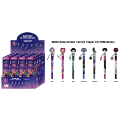 K-POP DEMON HUNTERS - Stylo rotatif 3D Head Topper (Display de 16 pcs) 