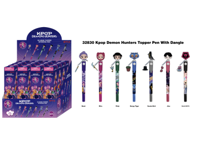 K-POP DEMON HUNTERS - Stylo rotatif 3D Head Topper (Display de 16 pcs) 