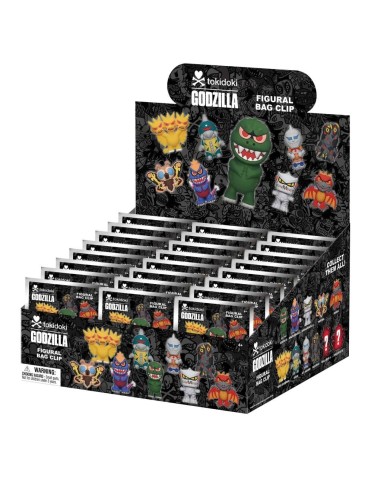 TOKIDOKI X GODZILLA - Series 1 - 3D Foam Bag Clip (Display 24 Pcs) 