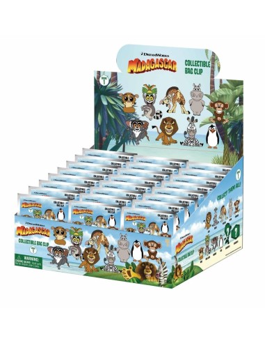 MADAGASCAR - Series 1 - 3D Foam Bag Clip (Display 24 Pcs) 