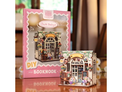MINI BOOK NOOK KIT - DIY- Boutique de fleur - Avec Aimants 