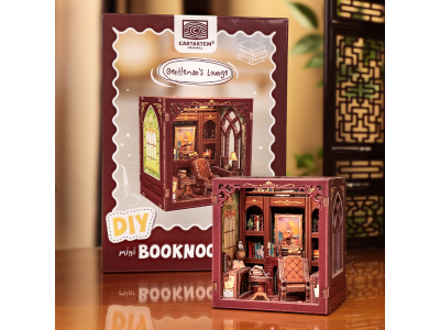 MINI BOOK NOOK KIT - DIY- Salon pour Gentlemen - Avec Aimants 