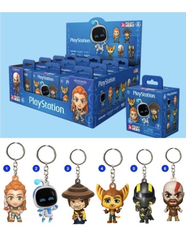PLAYSTATION - Pocket Hero - Assort 12 Porte-Clés BLIND BOX 5.5cm 