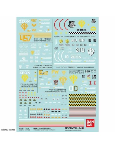 GUNDAM - Decal 110 Mobile Suit Gundam MSV Multiuse 1 - Model Kit 