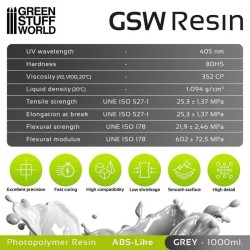 Résine Imprimante 3D - ABS-like Gris 1000ml 2