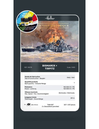 STARTER KIT Twin Set Bismarck + Tirpitz 