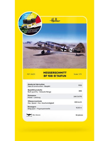STARTER KIT Messerschmitt Bf 108 B Taifun 