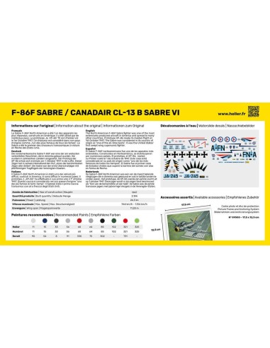STARTER KIT F-86F Sabre / Canadair CL-13 B Sabre VI 