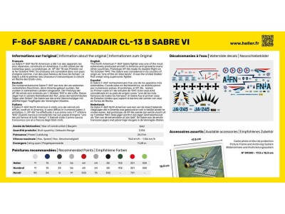 STARTER KIT F-86F Sabre / Canadair CL-13 B Sabre VI 