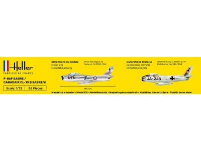 STARTER KIT F-86F Sabre / Canadair CL-13 B Sabre VI 