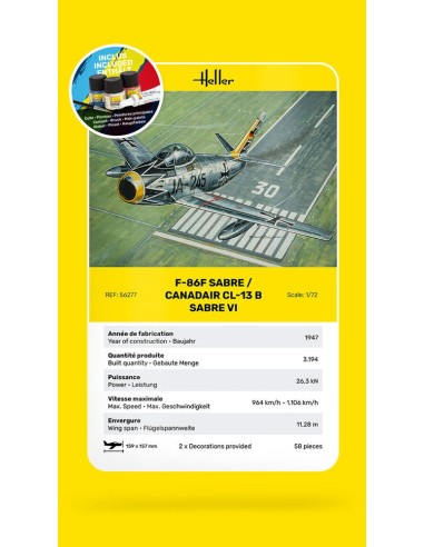 STARTER KIT F-86F Sabre / Canadair CL-13 B Sabre VI 