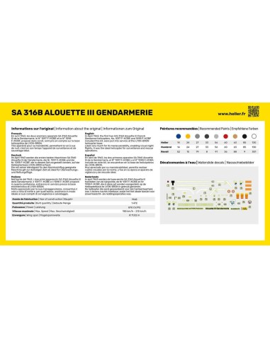 STARTER KIT SA 316 Alouette III Gendarmerie 