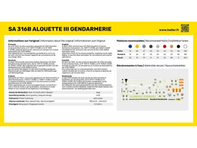 STARTER KIT SA 316 Alouette III Gendarmerie 