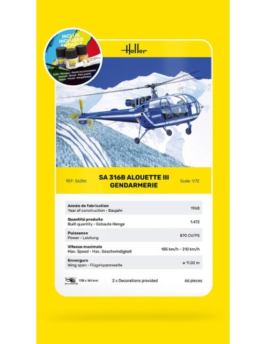 STARTER KIT SA 316 Alouette III Gendarmerie 