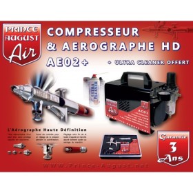 Ensemble Aérographe HD et Compresseur + Ultra Cleaner