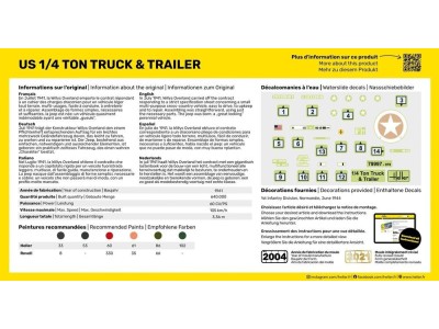 US 1/4 Ton Truck & Trailer 
