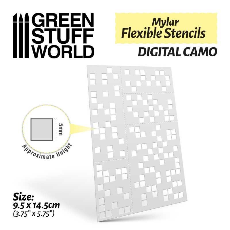 Pochoirs flexibles - Camouflage numérique (5mm)