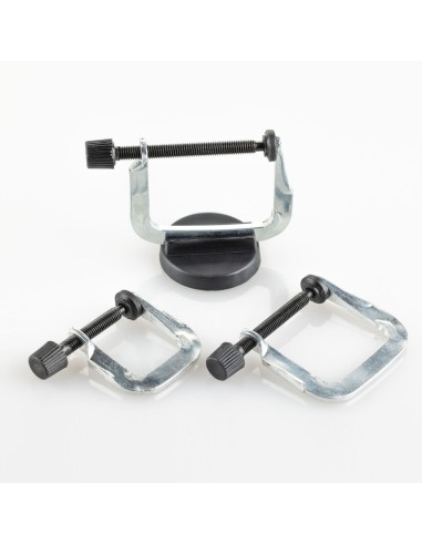 Screw clamp set (3 pieces) with magnetic base 