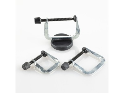 Screw clamp set (3 pieces) with magnetic base 