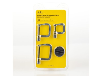 Screw clamp set (3 pieces) with magnetic base 