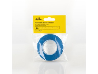 Flexible masking tape set (1, 2, 3, 6 mm x 18 m) 