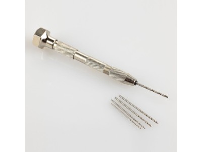 Hand drill with five drills (1, 1.2, 1.4, 1.5, 1.8 mm) 