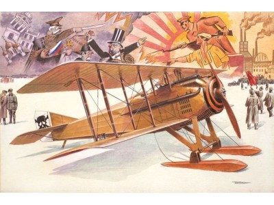 Spad VII c.1 with Russian skies 