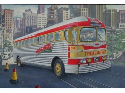 GMC PD-3751 "Silverside Trailwagon" Trailways Company 