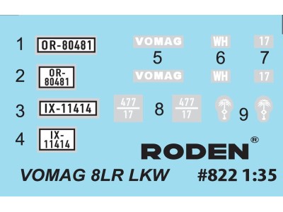 Vomag 8 LR LKW WWII German Heavy Truck 