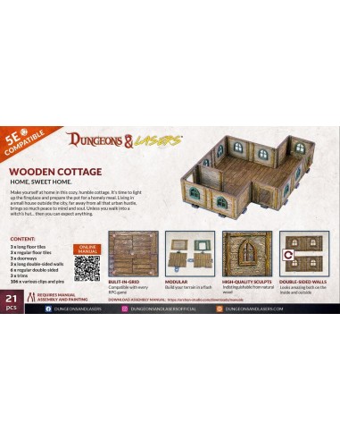 Dungeons & Lasers Expansion Set: WOODEN COTTAGE 