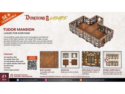 Dungeons & Lasers Expansion Set: TUDOR MANSION 