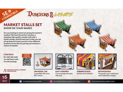 Dungeons & Lasers Expansion Set: MARKET STALLS SET 