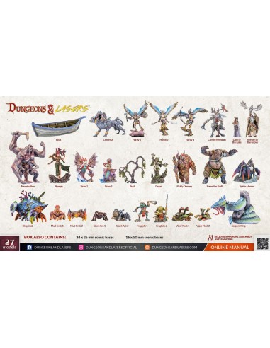 Dungeons & Lasers Miniatures: FANTASY MINIATURES SET 