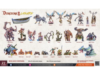 Dungeons & Lasers Miniatures: FANTASY MINIATURES SET 