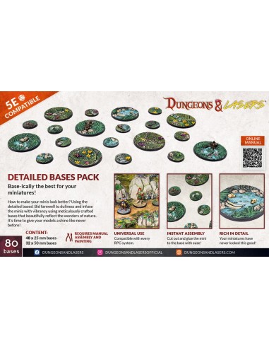 Dungeons & Lasers Miniatures: DETAILED BASES PACK 